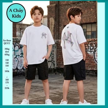 Áo thun bé trai in chữ phong cách cá tính dành cho tuổi teen diện đi chơi , du lịch