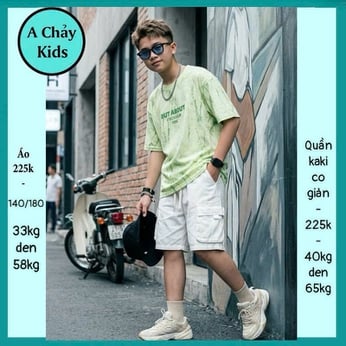 Áo thun bé trai in chữ phối loang màu phong cách cực ngầu cho bé diện đi chơi , đi lịch