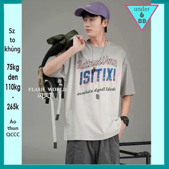 Áo thun bé trai cao cấp in chữ ISTIXI - xám 020