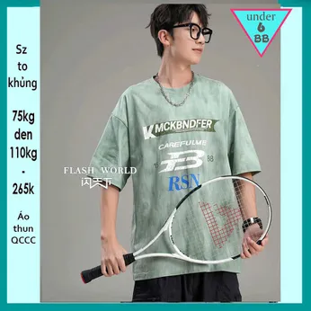 Áo thun bé trai cao cấp in chữ B - xanh 021