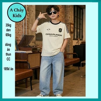 Áo thun bé trai in chữ phong cách hàn quốc cá tính cho bé diện đi chơi , du lịch