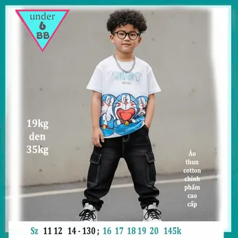 Áo thun bé trai cá tính in hình Doraemon siêu dễ thương cho bé yêu diện đi chơi , du lịch