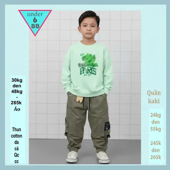 Áo thun bé trai tay dài ( thun da cá dày dặn ) in chữ phong cách cá tính cho bé đi chơi , du lịch