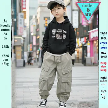 Áo thun bé trai tay dài có nón ( Hoodie - thun da cá dày dặn ) in chữ phong cách cá tính cho bé yêu diện đi du lịch