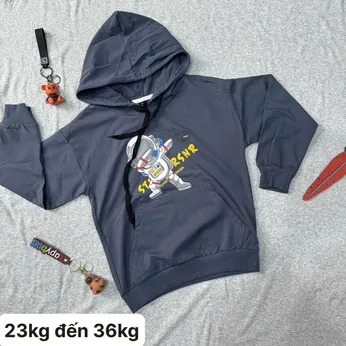 Áo thun bé trai tay dài có nón (Hoodie ) in hình Phi Hành Gia phong cách cá tính cho bé đi chơi , du lịch