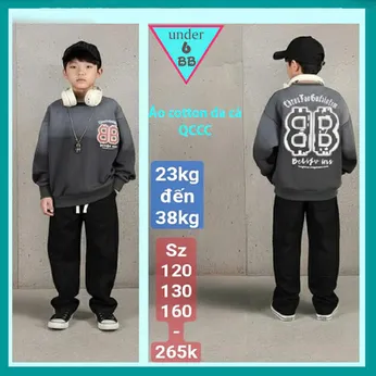 Áo thun tay dài bé trai cao cấp cotton da cá dày dặn in chữ phong cách cá tính cho bé đi chơi ,đi học