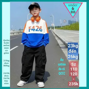 Áo thun tay dài bé trai ( vải nỉ mỏng ) in chữ phong cách cá tính cho bé đi chơi