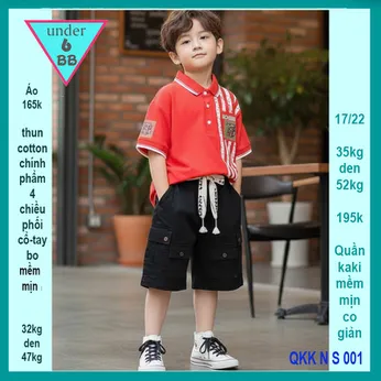 Áo thun có cổ cho bé trai in chữ ROGRAM phong cách cá tính cho bé diện đi du lịch, đi tiệc