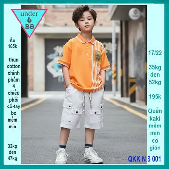 Áo thun có cổ cho bé trai in chữ ROGRAM phong cách cá tính cho bé diện đi du lịch, đi tiệc