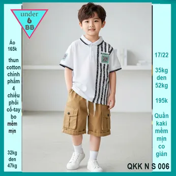 Áo thun có cổ cho bé trai in chữ ROGRAM phong cách cá tính cho bé diện đi du lịch, đi tiệc