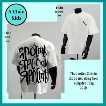 Áo thun cotton bé trai in hình phong cách cực cá tính cho bé lớn diện đi chơi, đi du lịch