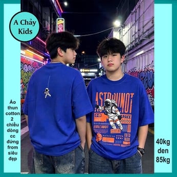 Áo thun cotton bé trai in hình Phi Hành Gia phong cách cá tính cho bé đi chơi , đi học