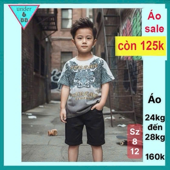 Áo thun hoa văn cho bé trai ( Phom ôm) in họa tiết siêu ngầu cho bé đi chơi ,đi học