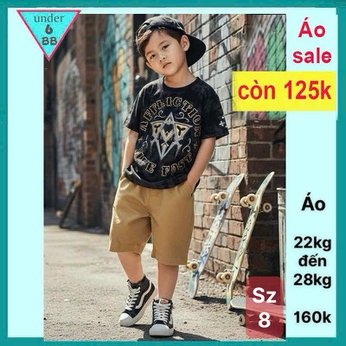 Áo thun hoa văn cho bé trai ( Phom ôm) in họa tiết phong cách cá tính cho bé đi chơi ,đi học