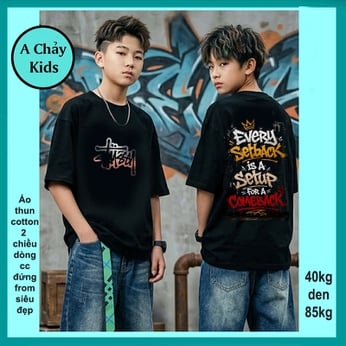 Áo thun in chữ phong cách hàn quốc cá tính dành cho tuổi teen diện phố , du lịch