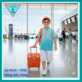 Áo Thun tay ngắn cổ trụ in họa tiết phối màu loang cá tính cho bé trai đi chơi , đi học