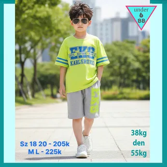 Đồ Bộ bé trai cá tính tay ngắn in chữ ESk phong cách cá tính cho bé trai đi chơi , đi học 