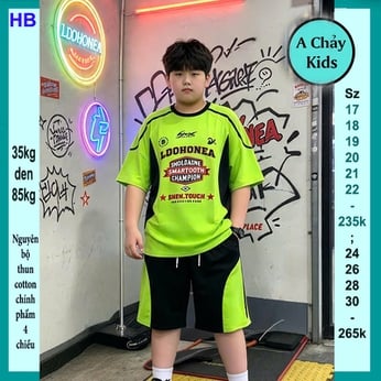 Đồ bộ bé trai hiphop in chữ LDHONE phong cách tuổi teen cá tính cho bé đi chơi , đi học 