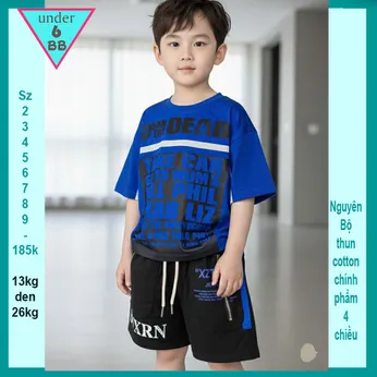 Đồ bộ bé trai hiphop in chữ phong cách cá tính cho bé diện đi chơi , du lịch