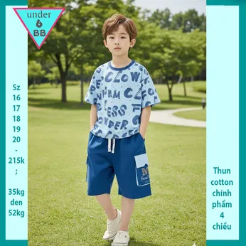 Đồ bộ bé trai hiphop in full chữ - mã 014
