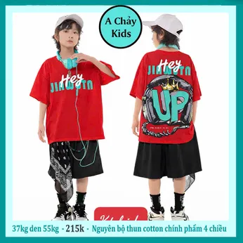 Đồ bộ bé trai hiphop in chữ UP phong cách hàn quốc cá tính cho bé đi chơi , đi học