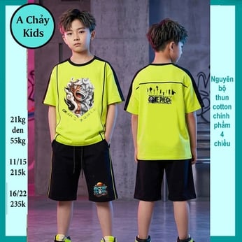 Đồ bộ bé trai hiphop in Lufi cá tính bé siêu mê diện đi chơi , đi học