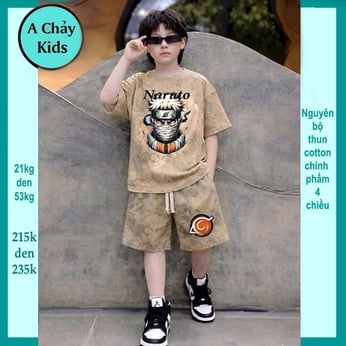 Đồ bộ bé trai hiphop in hình anime nhân vật Narutoo cho bé siêu mê diện đi chơi , đi du lịch