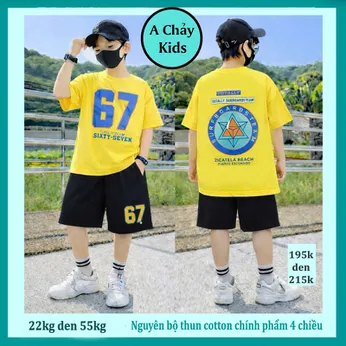 Đồ bộ bé trai hiphop in Số 67 phong cách hàn quốc cá tính cho bé đi chơi , đi học