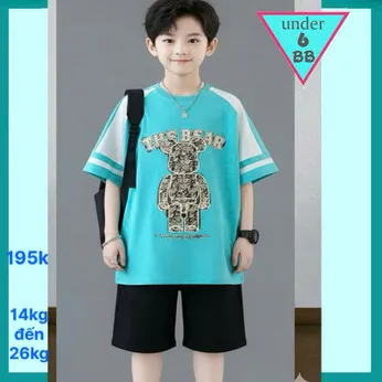 Đồ bộ bé trai hiphop in hình Chú Gấu ( Mã 009)