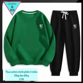 Đồ bộ bé trai tay dài in chữ MC phong cách cá tính cho bé lớn diện đi chơi ,du lịch