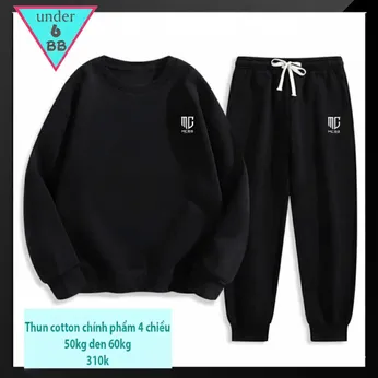 Đồ bộ bé trai tay dài in chữ MC phong cách cá tính cho bé lớn diện đi chơi ,du lịch