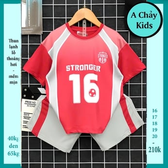 Đồ bộ bé trai thun lạnh thể thao in số 16 phong cách cá tính cho bé đi chơi , đi học