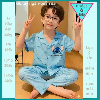 Đồ bộ pijama cho bé trai in hoạt hình siêu đáng yêu cho bé mặc ngủ 