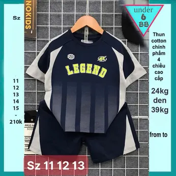 Quần áo bé trai cotton in chữ LEGEND phối màu loang phong cách cá tính cho bé diện đi chơi , đi học 