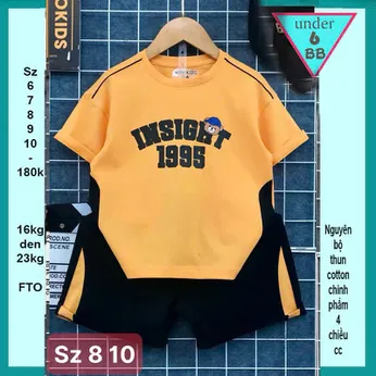 Quần áo bé trai cotton in số 1995 phong cách hàn quốc cá tính cho bé diện đi chơi , đi học