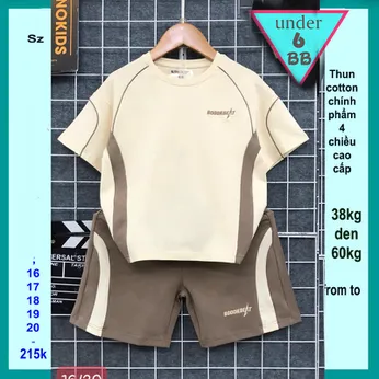 Quần áo bé trai cotton thêu chữ phong cách đơn giản cá tính cho bé diện đi chơi , đi học