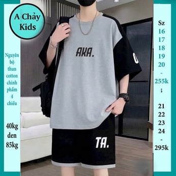 Quần áo bé trai size lớn in chữ AKA phong cách tuổi teen cho bé diện đi chơi , du lịch