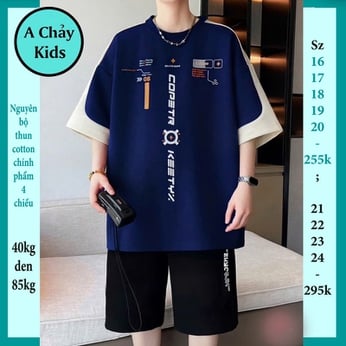 Quần áo bé trai size lớn in chữ đơn giản phong cách cá tính dành cho tuổi teen đi chơi , đi học