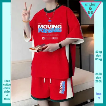 Quần áo bé trai in chữ MOVING FORWARD phong cách cá tính cho bé lớn diện đi chơi , đi học