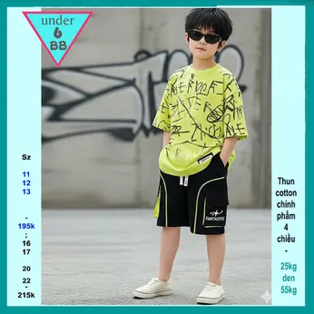 Quần áo bé trai in full chữ phong cách thời trang cá tính cho bé đi chơi , đi học