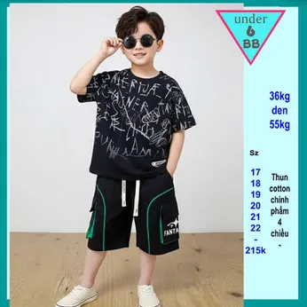 Quần áo bé trai in full chữ phong cách thời trang cá tính cho bé đi chơi , đi học
