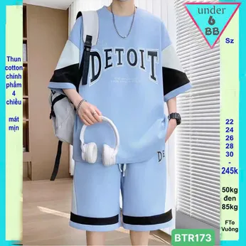 Quần áo bé trai size lớn in chữ DETOIT phong cách cá tính cho bé đi chơi , đi học