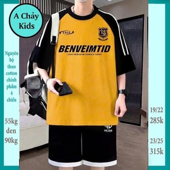 Quần áo bé trai size lớn in chữ BENVEIMTID phong cách tuổi teen cá tính cho bé diện đi chơi , đi học