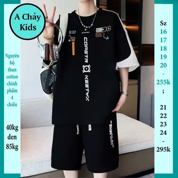 Quần áo bé trai size lớn in chữ đơn giản phong cách cá tính dành cho tuổi teen đi chơi , đi học
