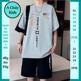 Quần áo bé trai size lớn in chữ đơn giản phong cách cá tính dành cho tuổi teen đi chơi , đi học