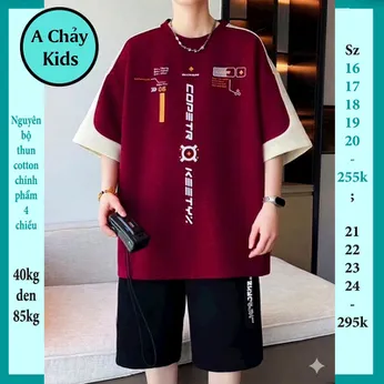 Quần áo bé trai size lớn in chữ đơn giản phong cách cá tính dành cho tuổi teen đi chơi , đi học