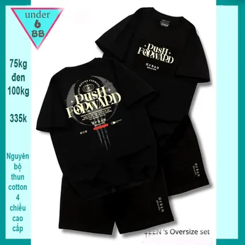 Quần áo bé trai size lớn in chữ cá tính - mã đen 023 