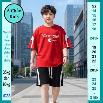 Quần áo bé trai size lớn in chữ COMFORTABLE phong cách cá tính dành cho tuổi teen diện phố