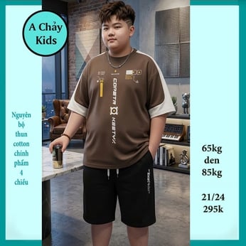 Quần áo bé trai size lớn in chữ đơn giản phong cách cá tính dành cho tuổi teen đi chơi , đi học