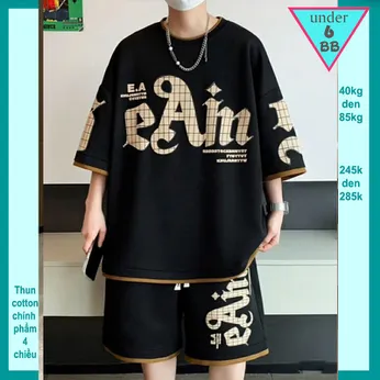 Quần áo bé trai size lớn in chữ eAin phong cách hàn quốc cá tính cho bé bé lớn đi chơi , đi học 